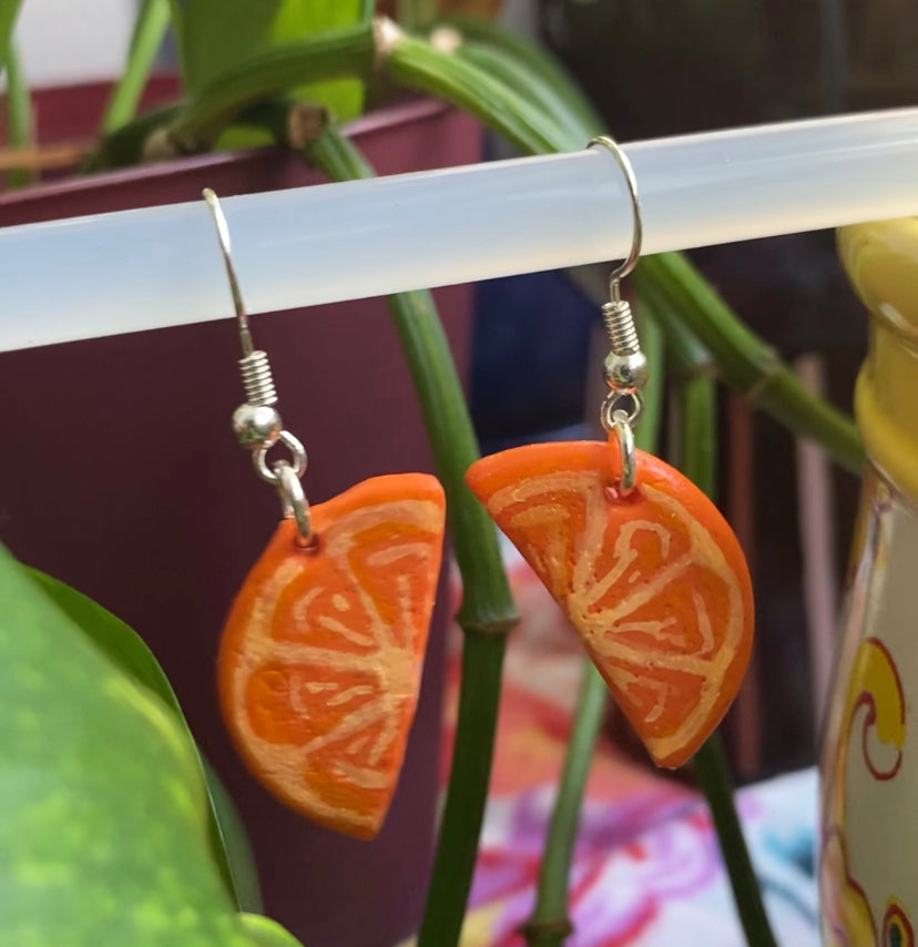 Orange Slice Earrings